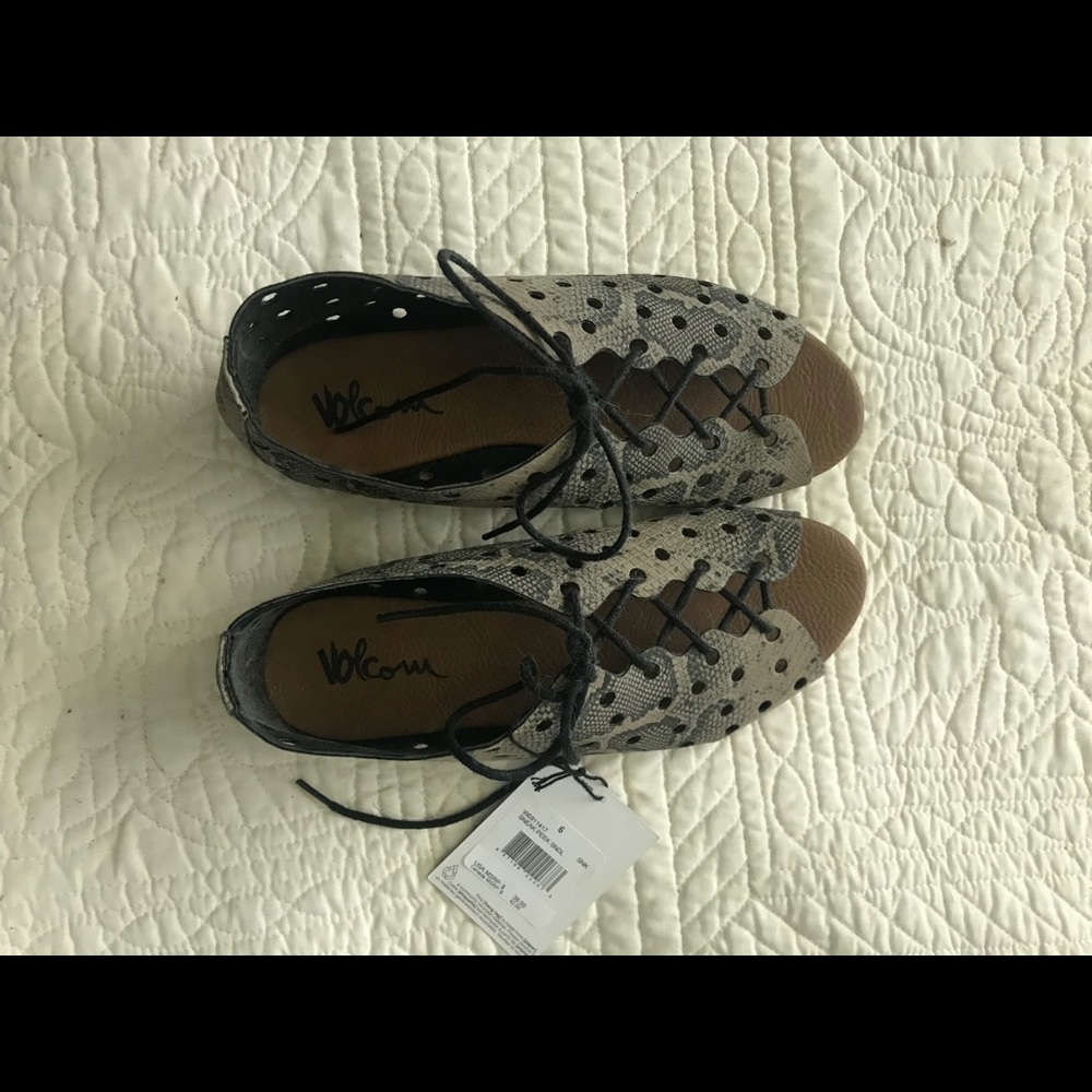 Faux snake volcom sandals